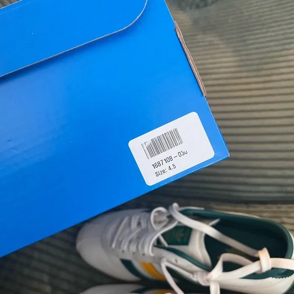 Adidas Tokyo Original White Sneakers with Green and Yellow Accents - Picture 2 of 4